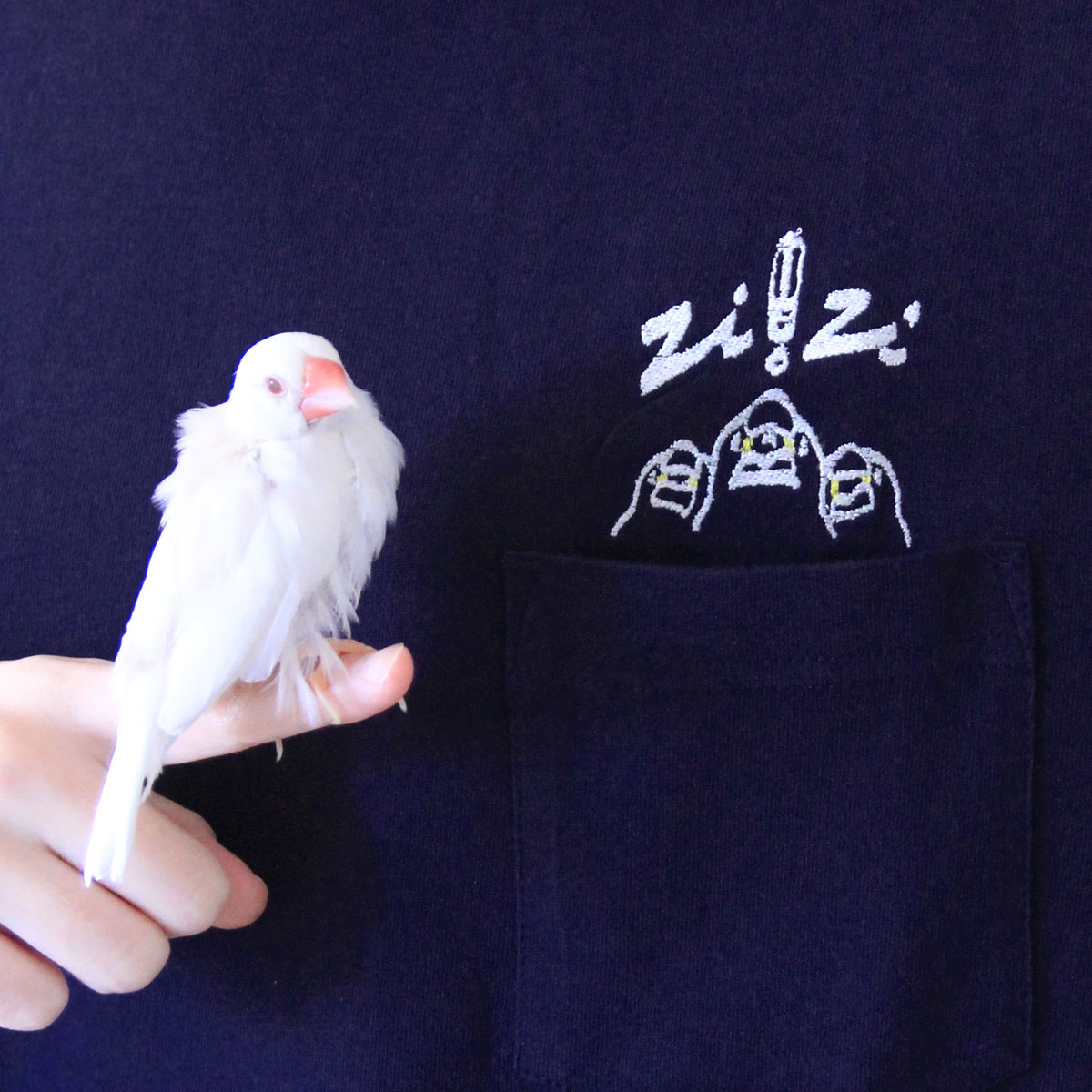 いつも胸には雛鳥を刺繍T-shirt