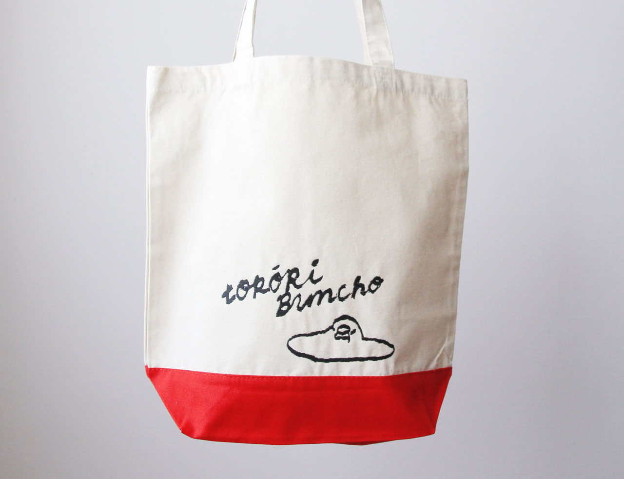 『トローリ文鳥』刺繍トートバッグ